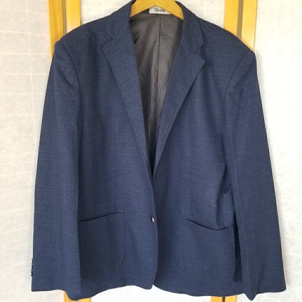 Navy Blue Blazer Sport Coat Reverb Large